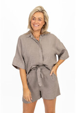 21Jewelz Linnenlook blouse - taupe