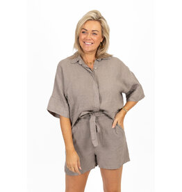 21Jewelz Linnenlook blouse - taupe
