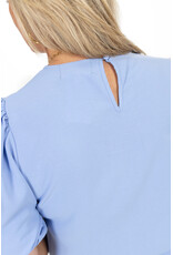 21Jewelz Losvallende blouse met pofmouw - blauw