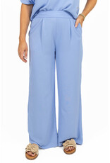 21Jewelz Losvallende pantalon met elastiek band - blauw