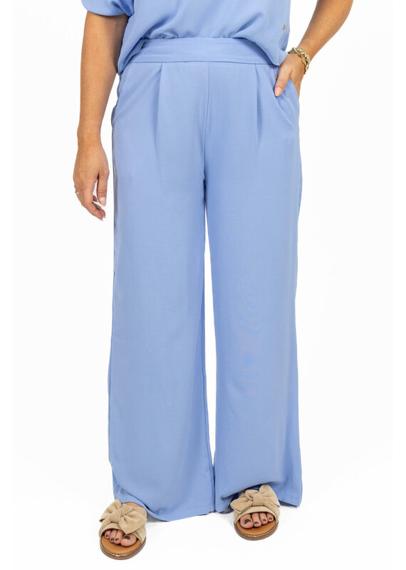 21Jewelz Losvallende pantalon met elastiek band - blauw
