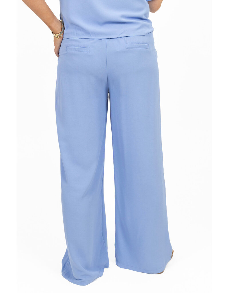 21Jewelz Losvallende pantalon met elastiek band - blauw