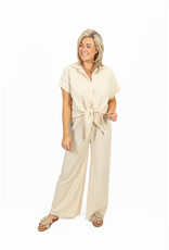 21Jewelz Losvallende co-ord set met knoopdetail - beige