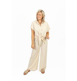 21Jewelz Losvallende co-ord set met knoopdetail - beige