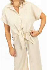 21Jewelz Losvallende co-ord set met knoopdetail - beige