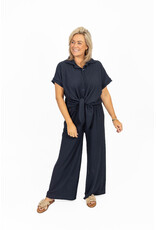 21Jewelz Losvallende co-ord set met knoopdetail - navy blauw