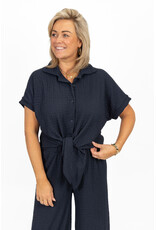 21Jewelz Losvallende co-ord set met knoopdetail - navy blauw