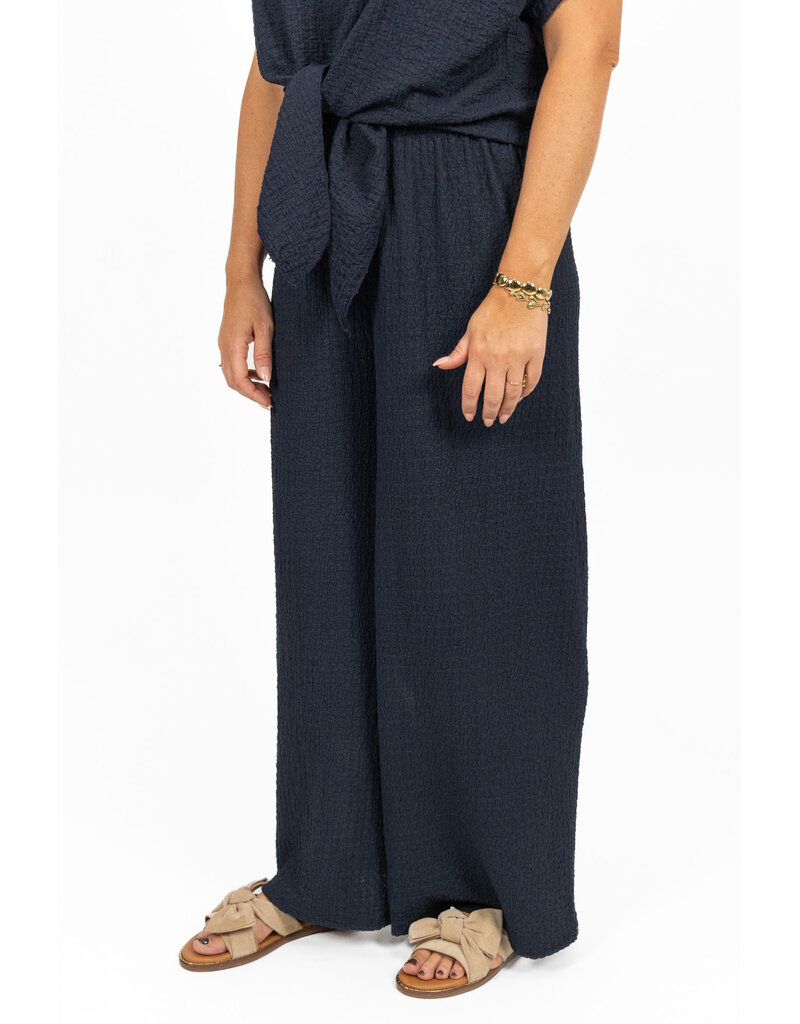 21Jewelz Losvallende co-ord set met knoopdetail - navy blauw