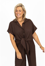 21Jewelz Losvallende co-ord set met knoopdetail - bruin
