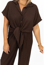 21Jewelz Losvallende co-ord set met knoopdetail - bruin