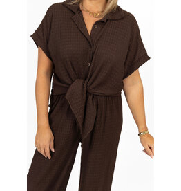 21Jewelz Losvallende co-ord set met knoopdetail - bruin