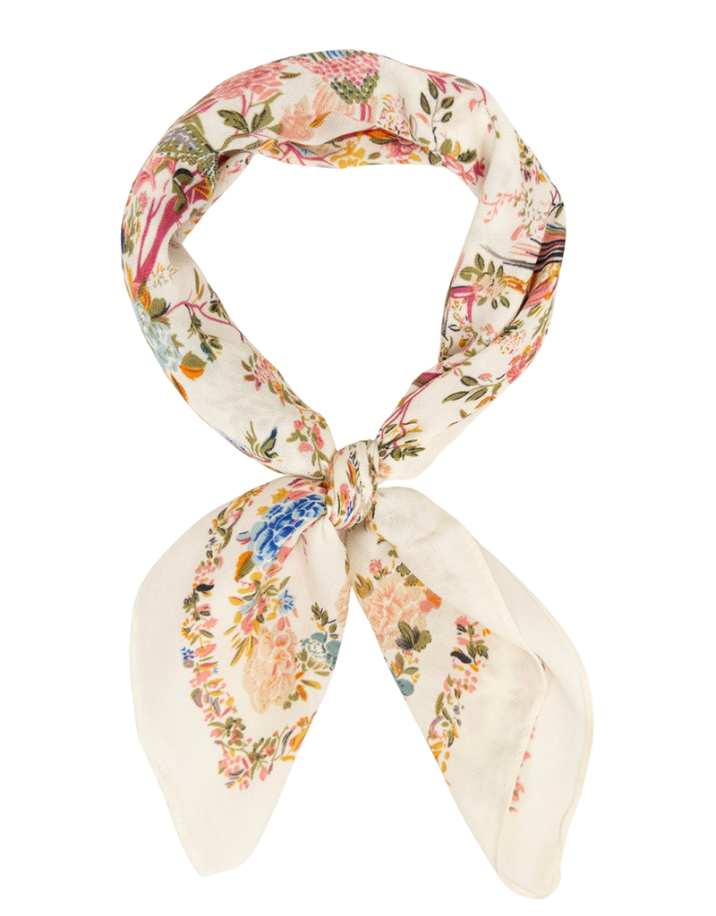 21Jewelz Ecru sjaaltje met bloemenprint - multicolour