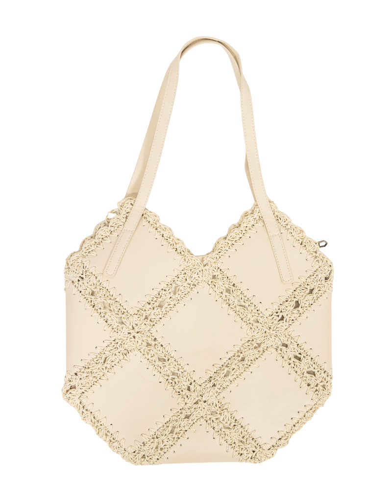 21Jewelz Shopper met rotan details - beige