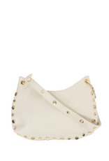 21Jewelz Schoudertas met gouden studs - ecru