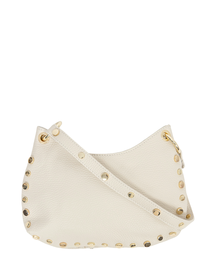21Jewelz Schoudertas met gouden studs - ecru