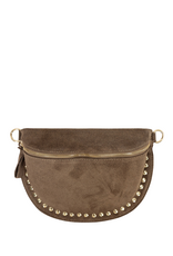 21Jewelz Crossbody tas met studs - suede taupe