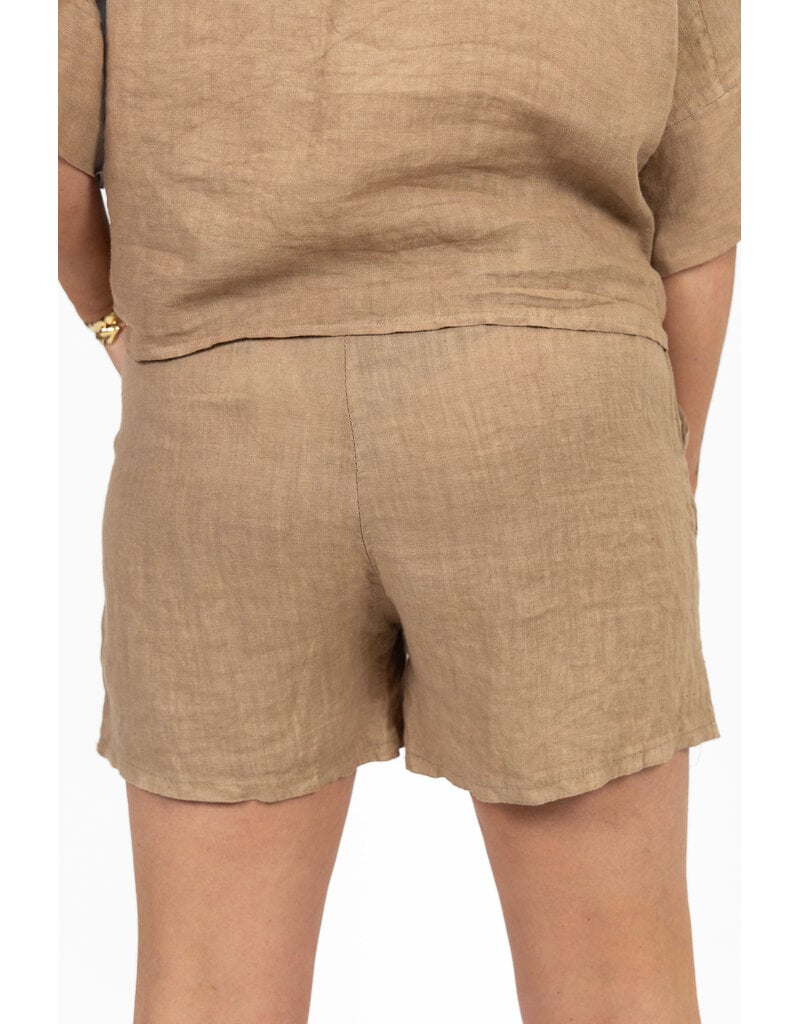21Jewelz Linnenlook shortje - camel