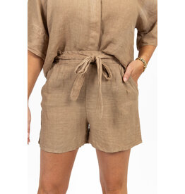 21Jewelz Linnenlook shortje - camel