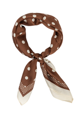 21Jewelz Sjaaltje met grote bolletjes print - bruin