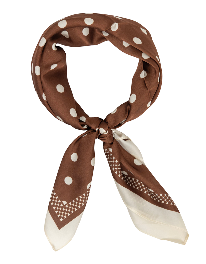 21Jewelz Sjaaltje met grote bolletjes print - bruin
