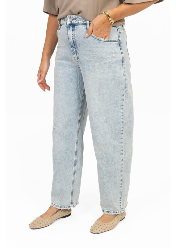 21Jewelz Destroyed barrel jeans - blauw