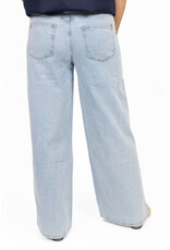 21Jewelz Wide leg jeans met lichte wassing - blauw