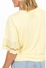 21Jewelz Shirt met kanten mouwen - geel