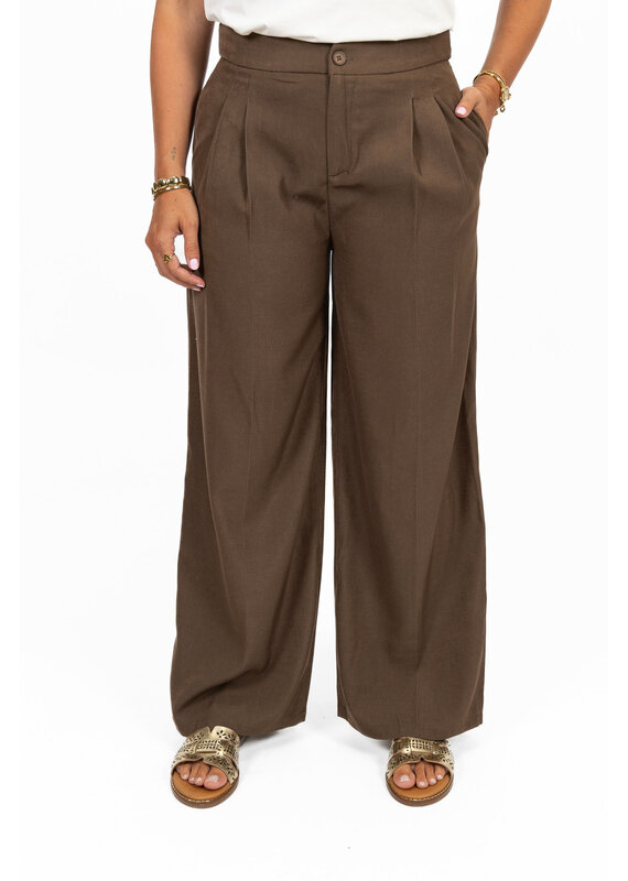 21Jewelz Pantalon met sierknopen - bruin