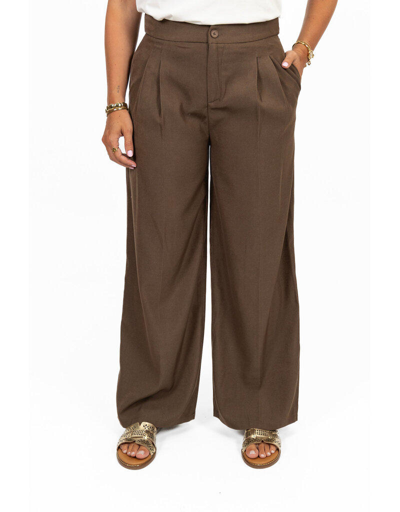 21Jewelz Pantalon met sierknopen - bruin