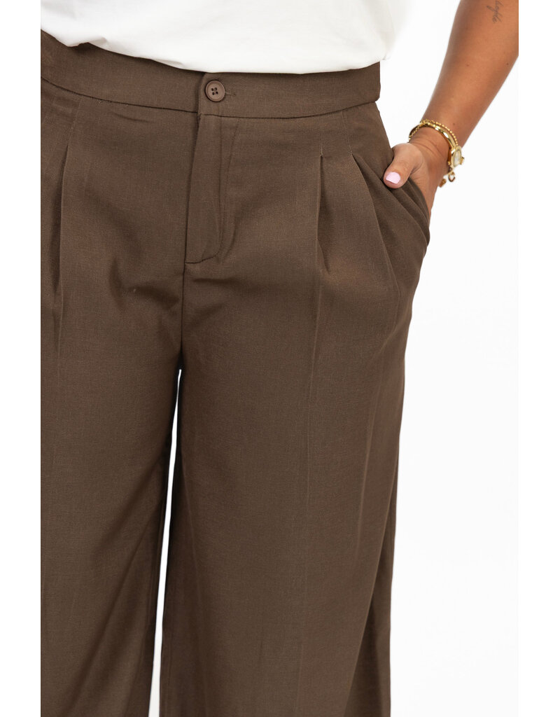 21Jewelz Pantalon met sierknopen - bruin