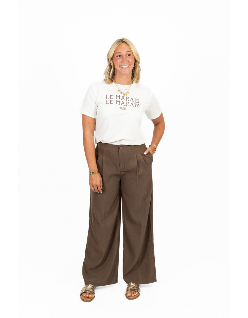 21Jewelz Pantalon met sierknopen - bruin