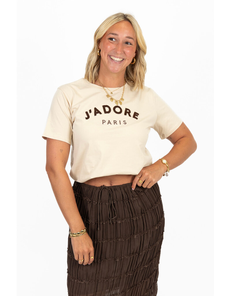 21Jewelz T-shirt J'adore Paris - beige/bruin