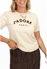 21Jewelz T-shirt J'adore Paris - beige/bruin