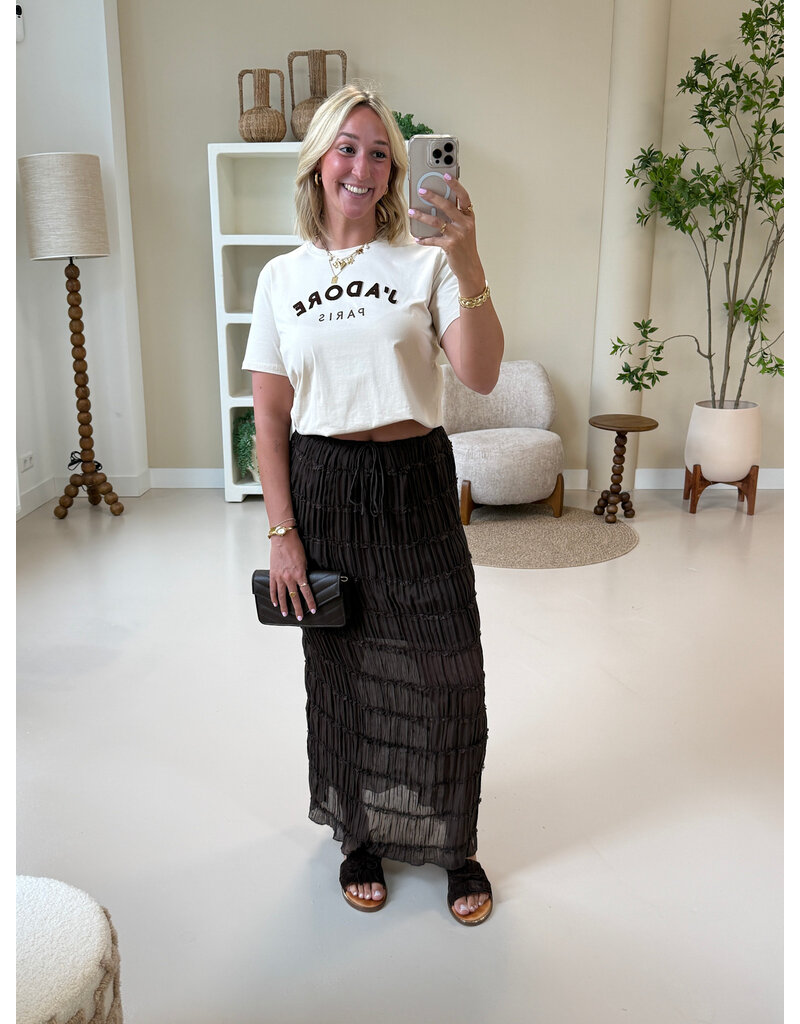 21Jewelz T-shirt J'adore Paris - beige/bruin