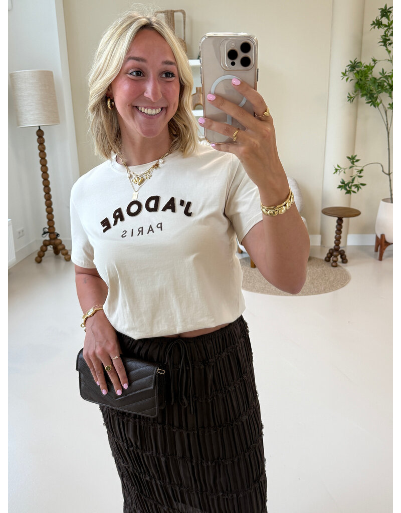 21Jewelz T-shirt J'adore Paris - beige/bruin