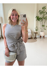 21Jewelz Linnenlook shortje - taupe