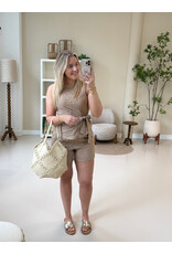 21Jewelz Linnenlook shortje - camel
