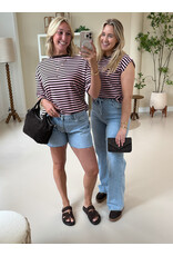 21Jewelz T-shirt met dunne strepen - roze/bruin