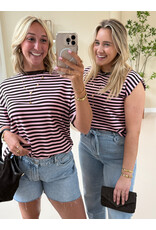 21Jewelz T-shirt met dunne strepen - roze/bruin