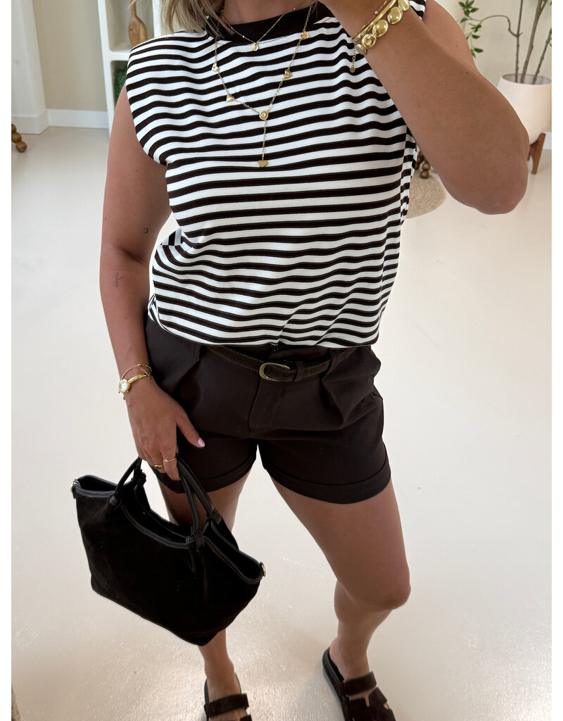 21Jewelz Bruin shortje met riem