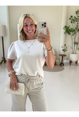 21Jewelz Sweatshirt met pofmouw - beige