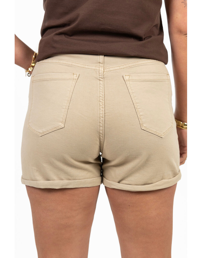 21Jewelz Effen jeans shortje - beige