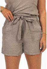 21Jewelz Linnenlook shortje - taupe