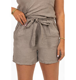 21Jewelz Linnenlook shortje - taupe