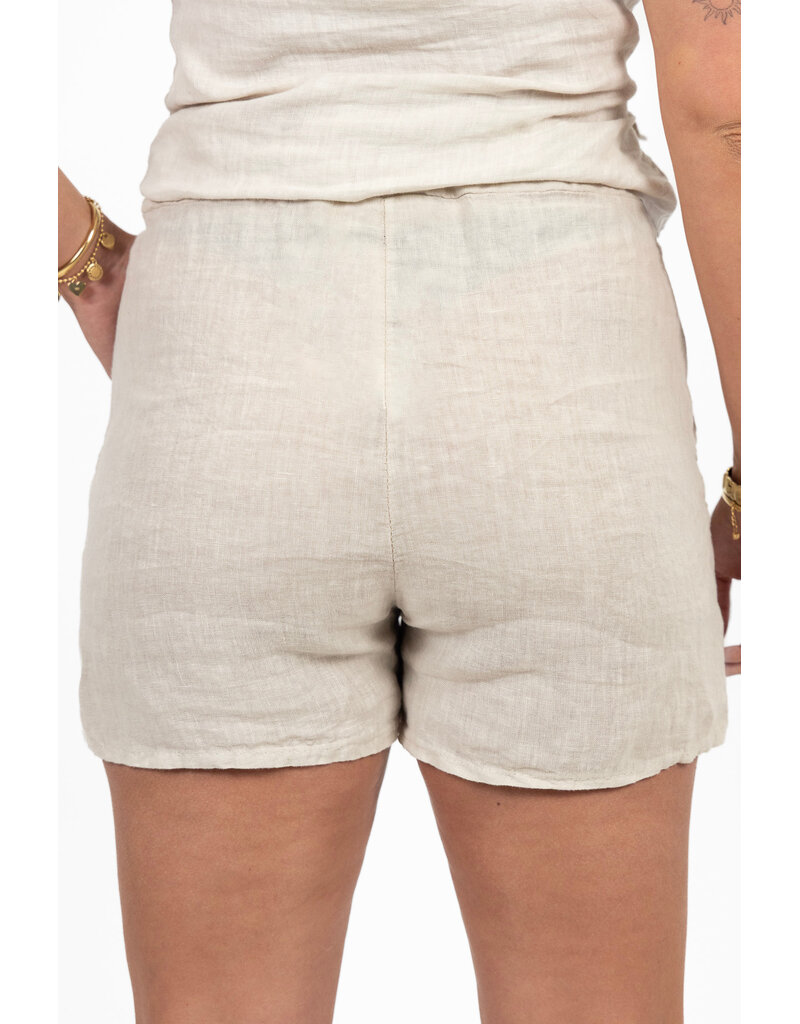 21Jewelz Linnenlook shortje - beige