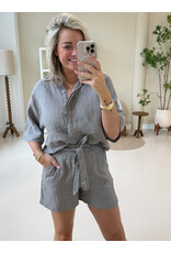 21Jewelz Linnenlook blouse - taupe