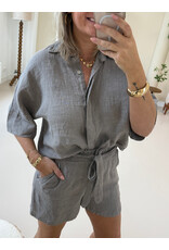 21Jewelz Linnenlook blouse - taupe