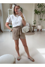 21Jewelz Linnenlook shortje - camel