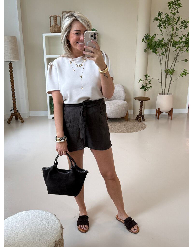 21Jewelz Linnenlook shortje - bruin