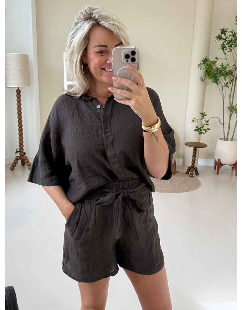 21Jewelz Linnenlook shortje - bruin